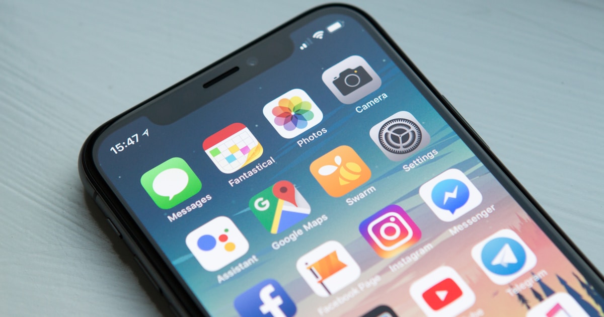 Smartphone showing a tile layout calculator app